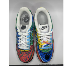 Nike Force 1 LE (PS) Rick and Morty Leather Low Top Sneaker 3Y EU 35