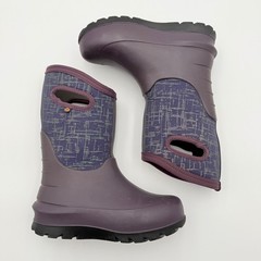 Bogs Neo-Classic Amaze Snow Boots Youth 2 Dark Purple Navy Waterproof Insulated