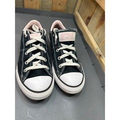 Converse All Star Junior Girls Size 2 Black Low Top Sneakers Shoes UK 1.5 EU33.5
