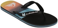 Quiksilver Boy’s Molokai Panel Sandal – Black / Blue / Orange – New