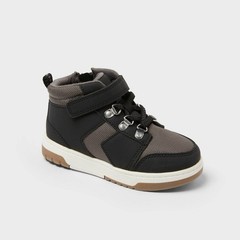 Cat & Jack Toddler Shay Sneaker Boots in black and gray color, size 7t B105sp