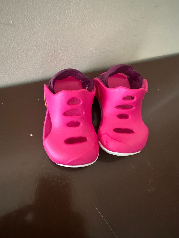 Nike Sunray Protect 3 Slingback Sandal Kids 4C Pink Swoosh Logo DH9465-602 N247