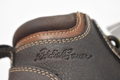 Eddie Bauer Boots Youth Brown Ankle Chukka Lace Up Side Zip Lug Sole Plaid Lined