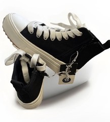 Art Class Black Blakely Hightop Sneakers Kids Size 13 Tennis Shoes Side Zip NEW