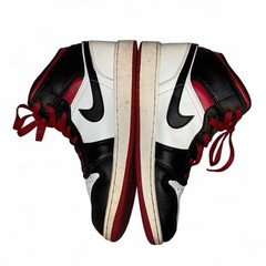 Jordan Air Jordan 1 Mid Black White Red 7Y Basketball Sneaker