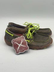 Twisted X Youth Driving Mocs Bomber/Neon Yellow Unisex #YDM0005 Size 3M