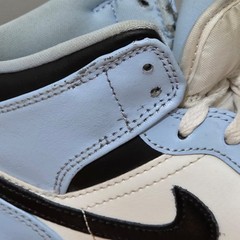 Authentic Jordan 1 Mid GS Ice Blue Black White Sneakers 4.5Y / Women’s 6
