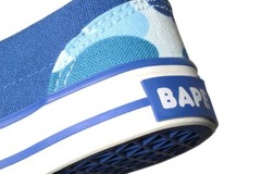 A BATHING APE BAPE Blue ABC Camo Ape Head Slip On Kids Shoe US sz 1 PS 20cm $165