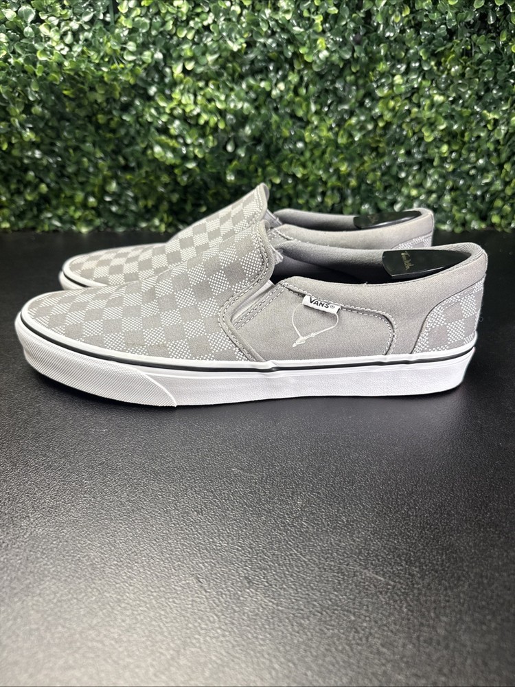 Vans Asher sneakers Men’s Size 10.5 Checker Dot – Frost Grey
