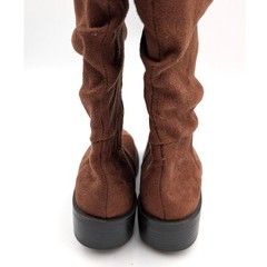 Steve Madden Kids‘ Jcecee Ruched Slouched Cognac Suede Boot Brown Size US3