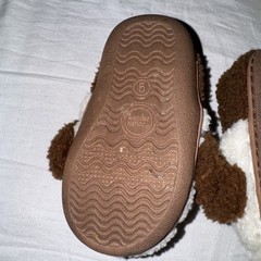 Wonder Nation Toddler Size 5 Comfy Unisex Brown & White Puppy House Slippers