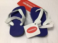 New Havaianas flip flops Sandals Beach Unisex Size 6C Blue White (G11-19)