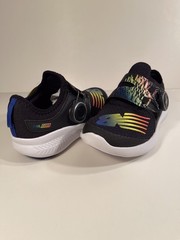 New Balance PKBKOBR, Preschool Size 3, Kids, Black/Multi Color, BOA System