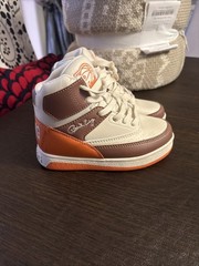 Patrick Ewing Athletics Kids Hightops 33 Orion White/tan/orange 2RBE002-922 NEW