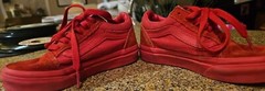 Vans Red Old Skool Shoes Sneakers Tennis Kicks Unisex Kids Size 11