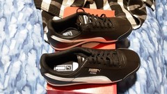 Puma Roma Basic Jr 6.5C Black-white-puma Silver