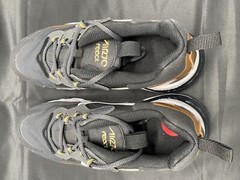 Nike Air Max 270 React (GS) Shoes Black Gold BQ0103-005 Size 6Y Women Sz 7.5 New