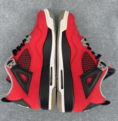 Nike Air Jordan 4 Retro Toro Bravo Red Black Suede Jumpman Sneakers