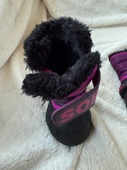 NWD $75 Sorel Snow Commander Boot Purple Dahlia Groovy Pink Toddler US4/UK3/EU21