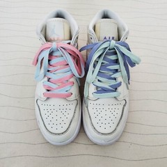 Nike Youth Air Jordan 1 Phantom Mid Multicolor Swoosh(GS) Shoes 555112-035 Sz 6Y