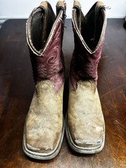 Durango Kid’s Lil‘ Rodeo Briar Brown & Brick Red Western Boot DBT0222TS Sz 1M