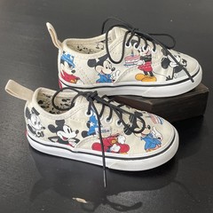 Disney x Vans Authentic Toddler Size 7 ‚Mickey’s Birthday‘ Sneaker Shoes White
