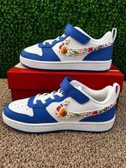 Nike  Court  Borough  Low PF (PS)  Size 2Y  Floral Swoosh – Brand  New in Box