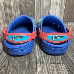Crocs Superman Blue Red Rubber Clogs Slip On Shoes Little Kids Size 1