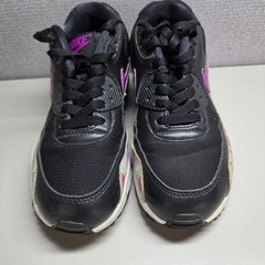 Nike Air Max 90 Print Mesh Hyper Violet Youth Running Shoes Size 5Y