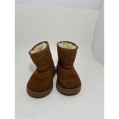 UGG Australia Kids Classic Short Chestnut Brown Suede Shearling Boots Sz 7 5251