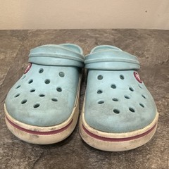 Crocs Classic Clog Unisex Slip On Child 10/11 Blue FAIR USED