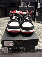 Nike Air Jordan 1 Mid PS ’Bad Santa’ Plaid Flannel Toddler Size 9c