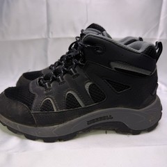 Merrell MK265426 Black Grey PU Textile Waterproof Hiking Boots Youth 2M