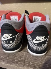 Jordan Air Jordan 3 Retro SE GS Leather Red Grey Elephant Print Youth 7Y