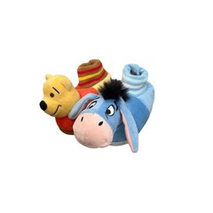 Disney Winnie the Pooh Eeyore Mismatched Plush Slippers Size 9-10 Kids
