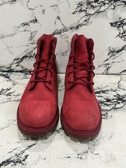 Timberland Waterproof Boots Premium Red Nubuck Boys Youth Size 6.5 A13HV 3730