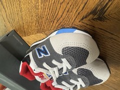 Size 4 – 🔥New Balance 574 Black Gray Red And Blue🔥 (N8)