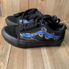 Vans 2023 Breana Geering x Skate Old Skool Black Blue Snake Men’s 3.5 Shoes