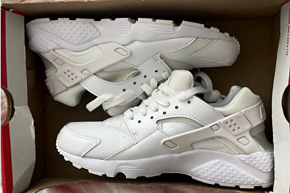 Nike Huarache Run (GS) White/Pure Platinum Unisex Kids Sneakers US 5Y