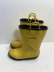 LL Bean Toddlers Puddle Stompers Yellow Rain Boots Children’s Size 1