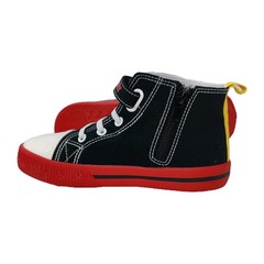 Disney Junior Mickey Mouse & Pluto High top Zip Sneakers Toddler Sz 12 Hook & Lp