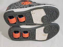 Heelys Sneakers Shoes Roller Wheels Size 4Y Kids Dinosaur Dual Up X2 HE100020