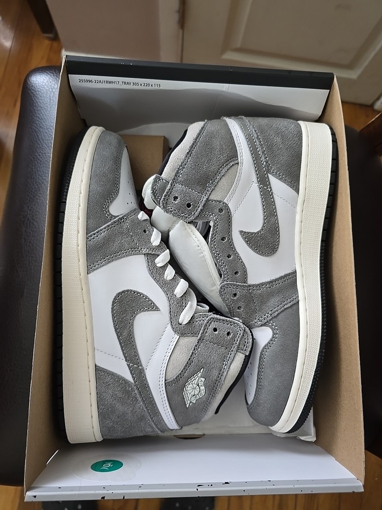 Jordan 1 High Retro OG Size 7Y Washed Black White Black Grey (FD1437-051) New