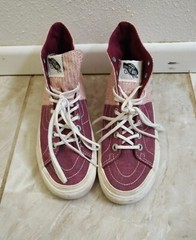 VANS Sk8 Hi Decon SPT (Stripes) Washed Tawny Port Burgundy White