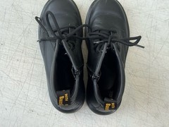 Dr. Martens Doc Youth Kids Side Zip Combat Boots Sz 4 Black 1460J Bounce Soles