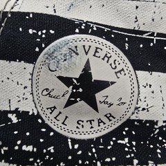 Converse All*Star Junior 6 American Flag Hi-top Stars Stripe Black White Chucks