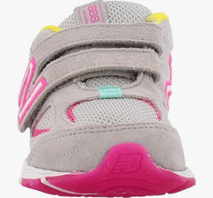 New Balance Kid’s 888 V2 Hook and Loop Running Shoe, Grey/Rainbow, 2 Wide