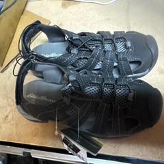 eddie bauer black & Gray sandals new size 13 Kids Youth Hiking Water Shoes – NEW