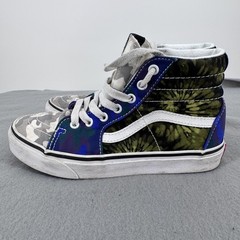 Vans Sk8 Hi Shoes Youth 3 Camo Tie Dye Multicolor Canvas High Top Skate Sneakers