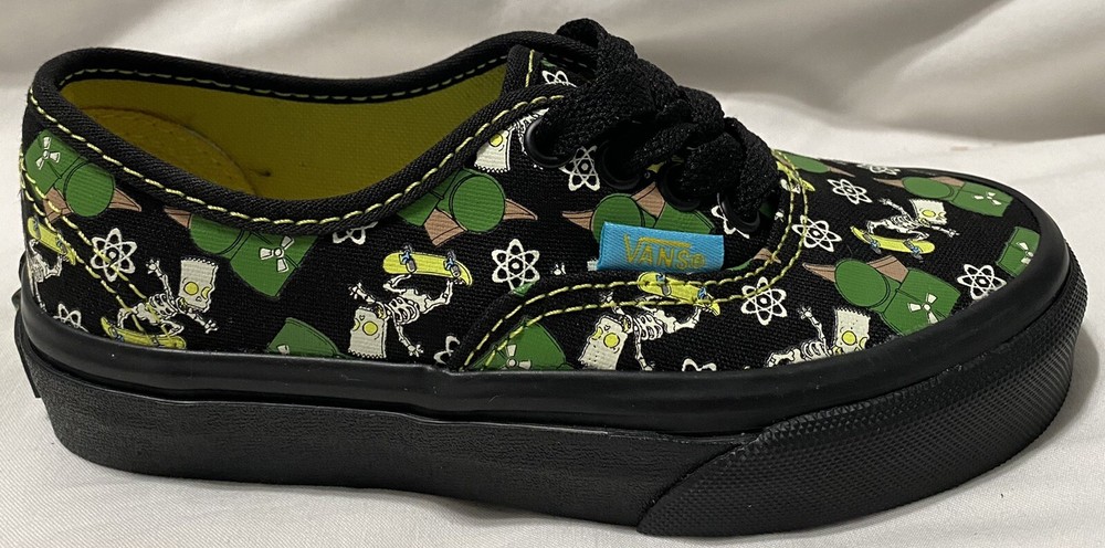 Vans The Simpsons Glow Incrhe Dark Bart Shoes. Kids Size: 11.5K